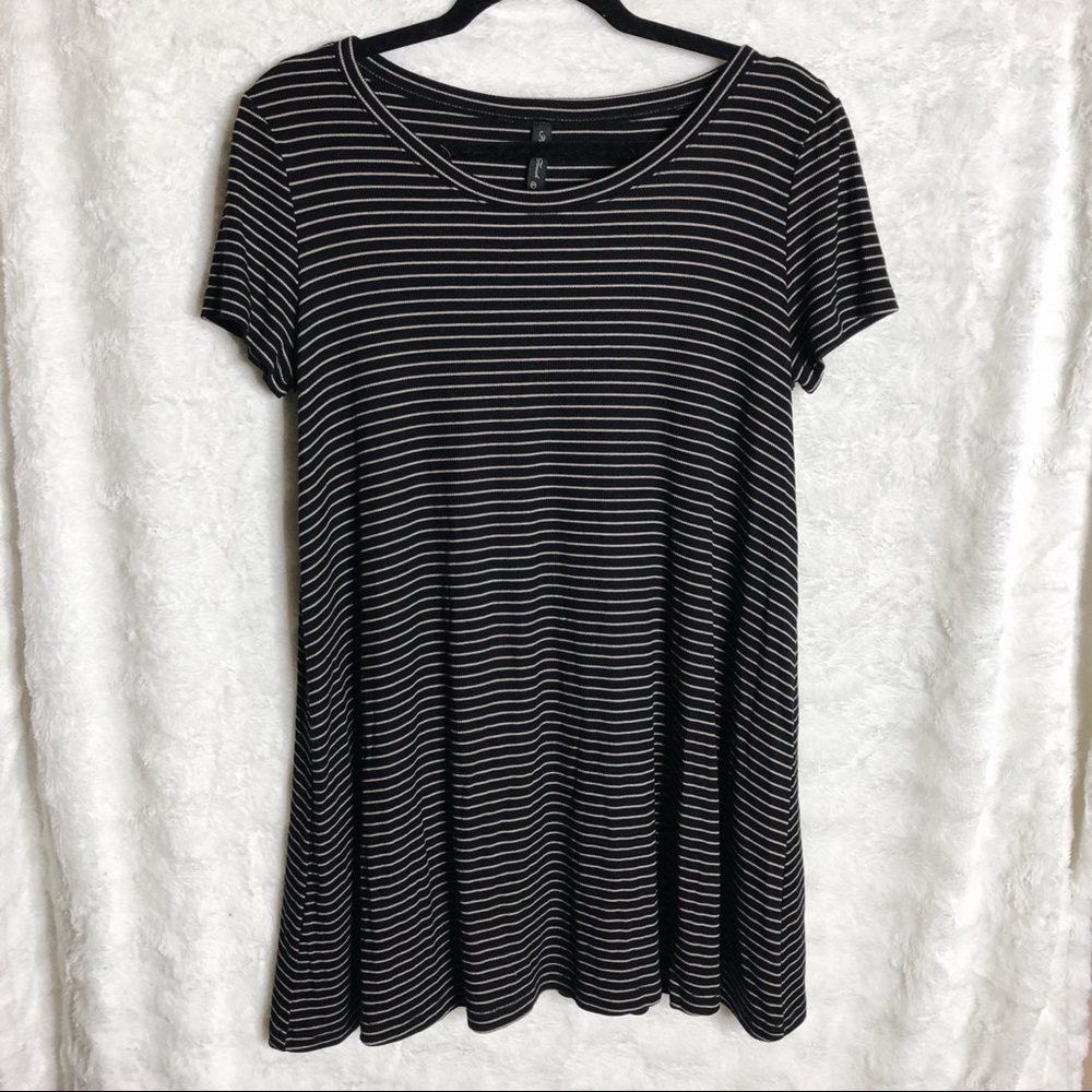 Striped Mini Circle Dress Size L